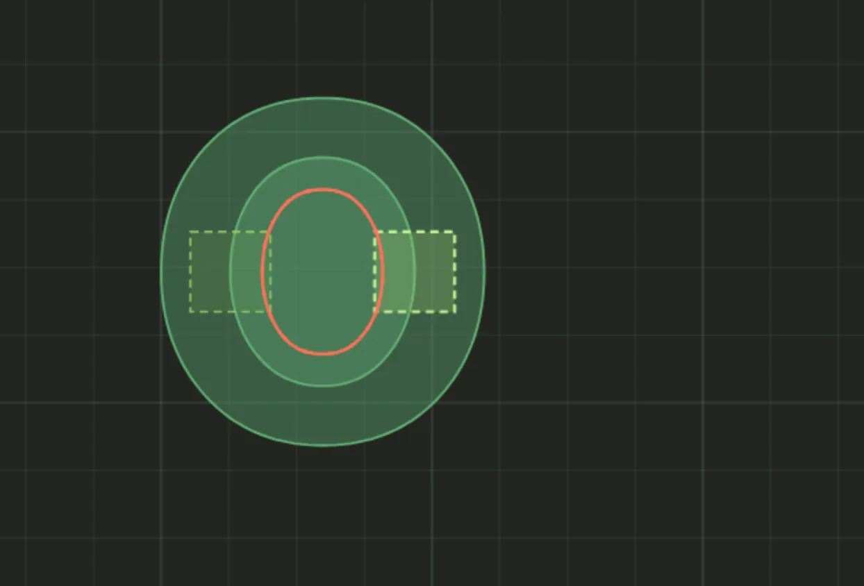 An inside edge route through the counter of Add outline O with two dashed tab positions across that counter