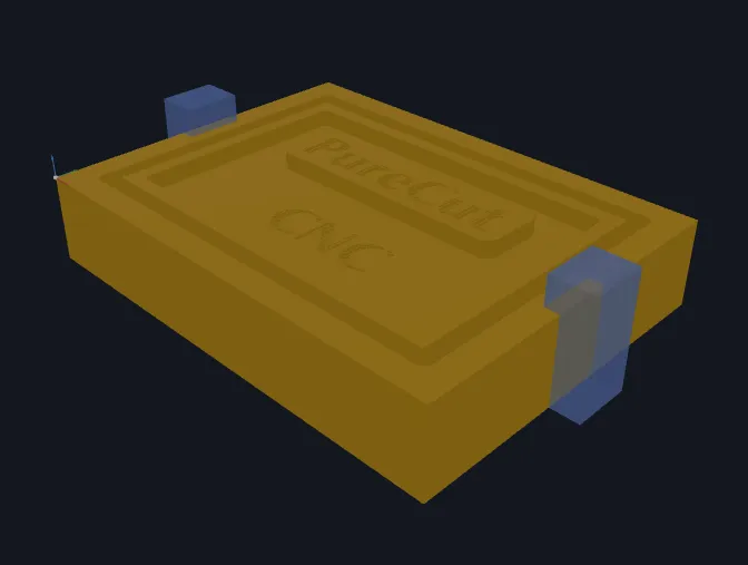 PureCutCNC — 3D view of the finished carved workpiece